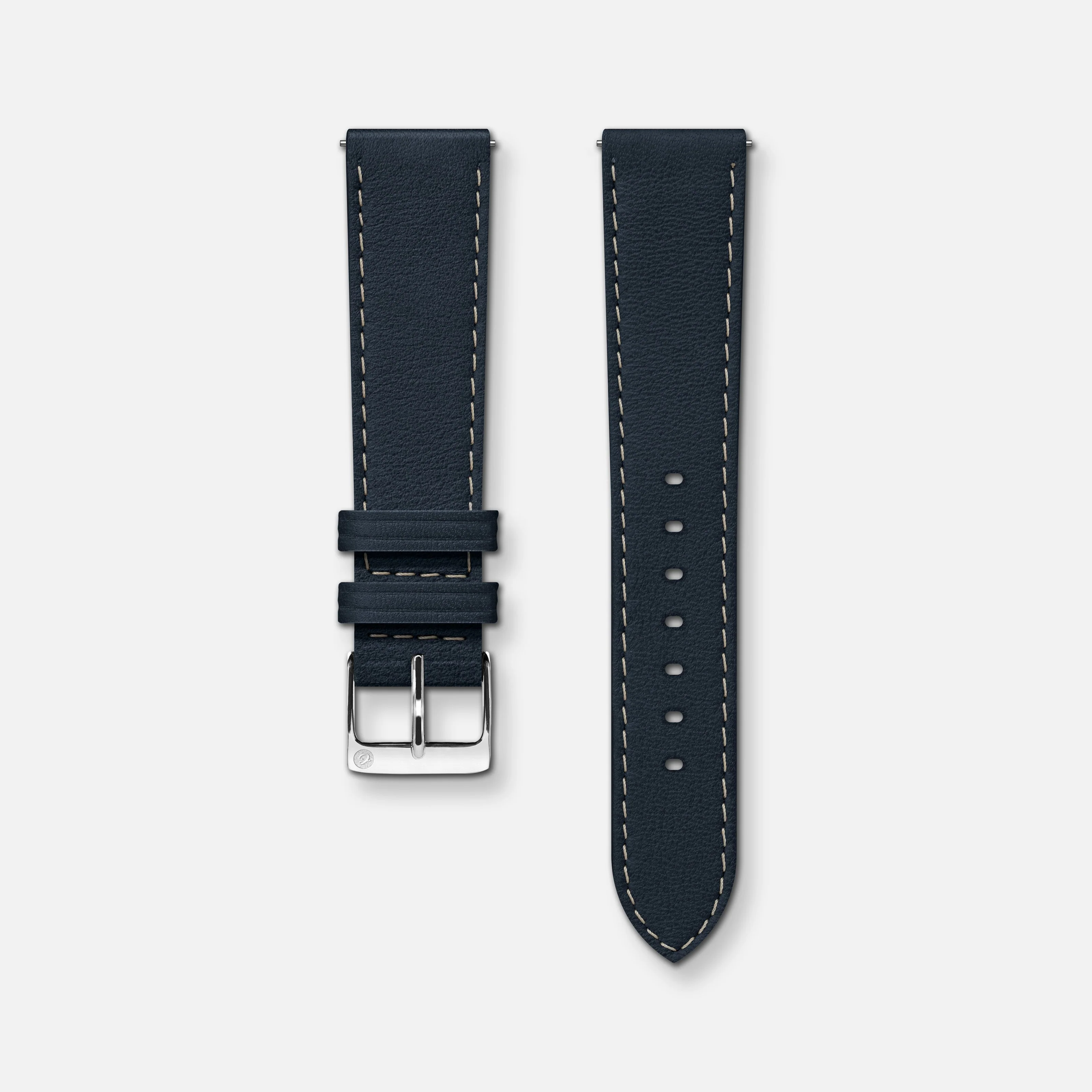Bracelet cuir bleu 18mm - Image 3