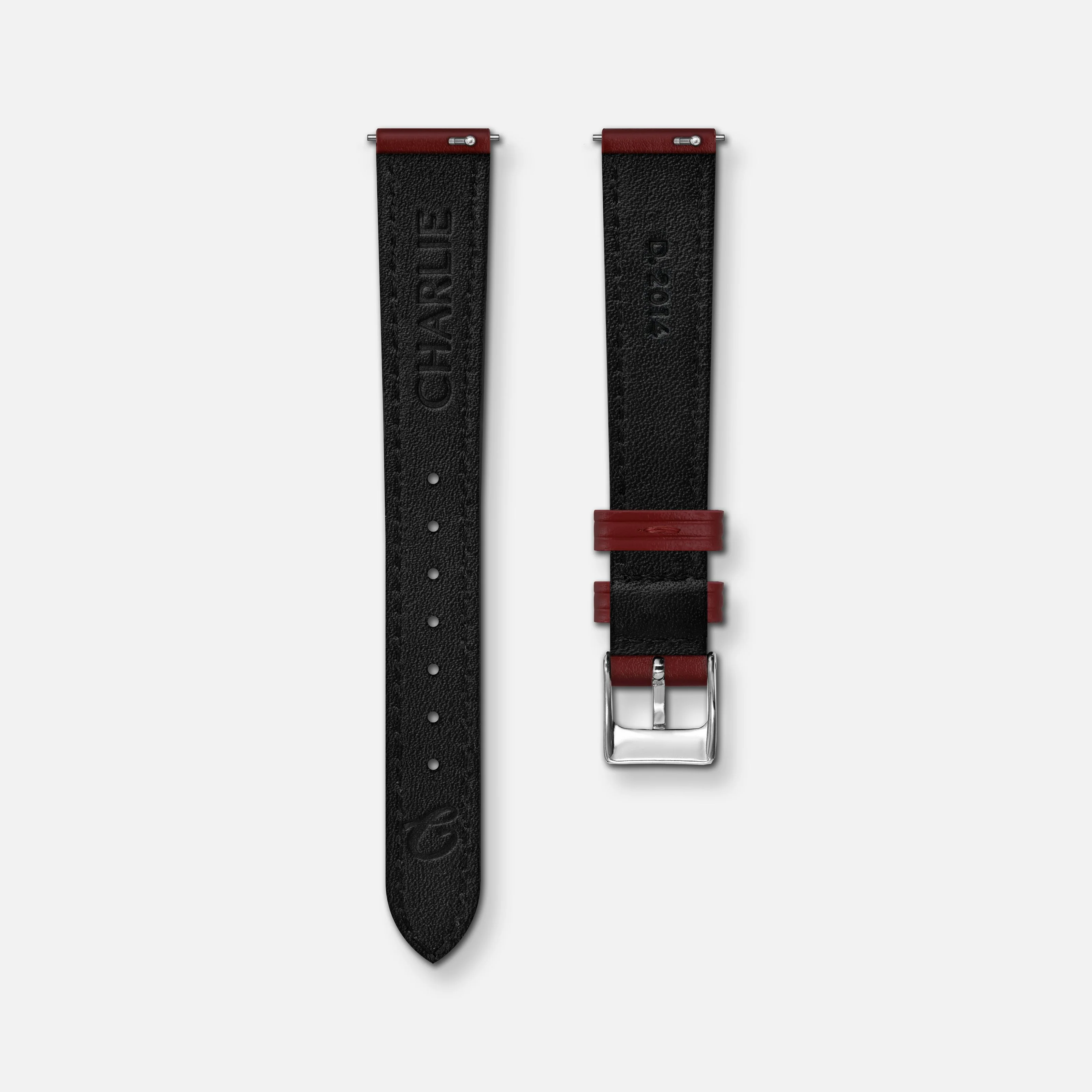 Bracelet cuir bordeaux 14mm - Image 6