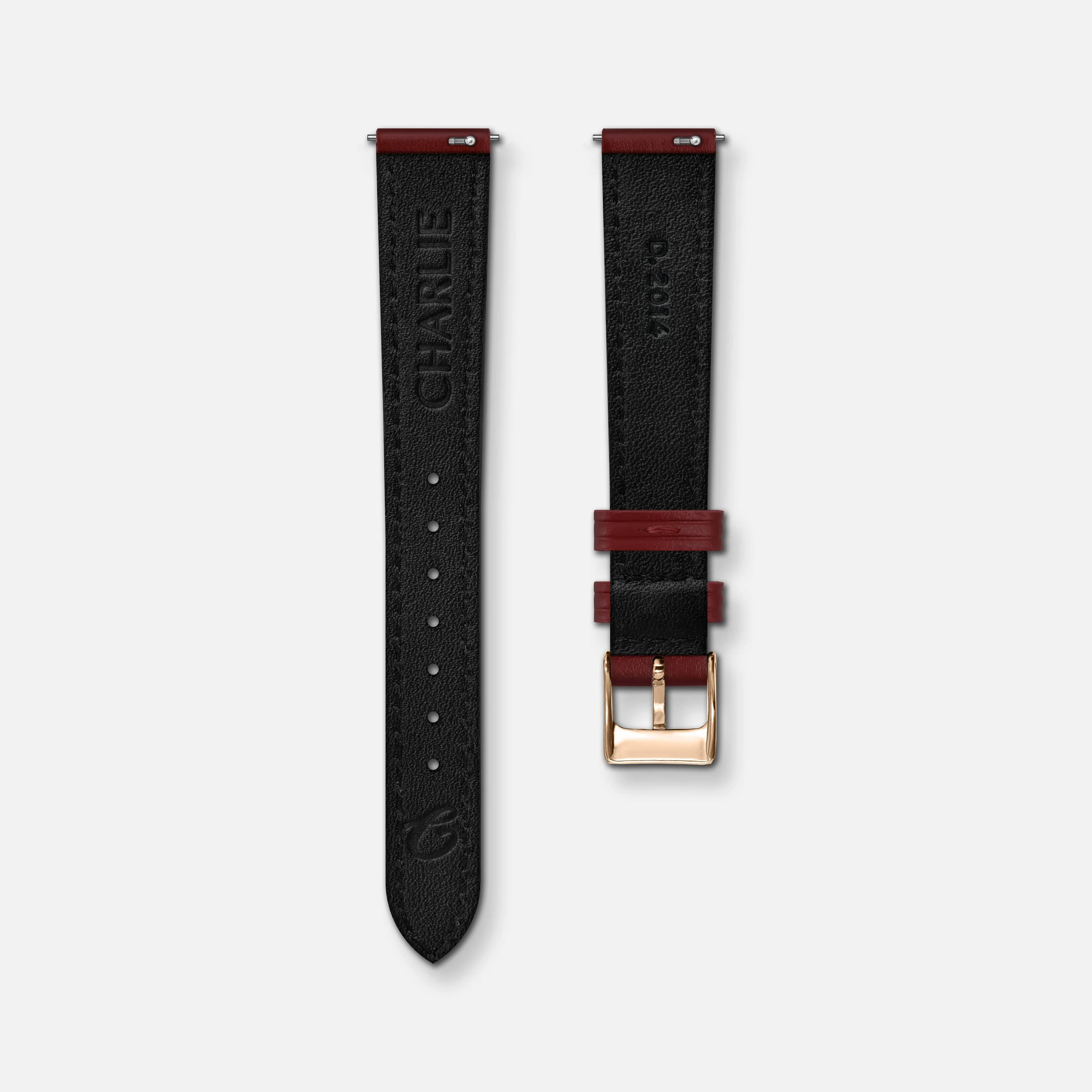 Bracelet cuir bordeaux 14mm - Image 7