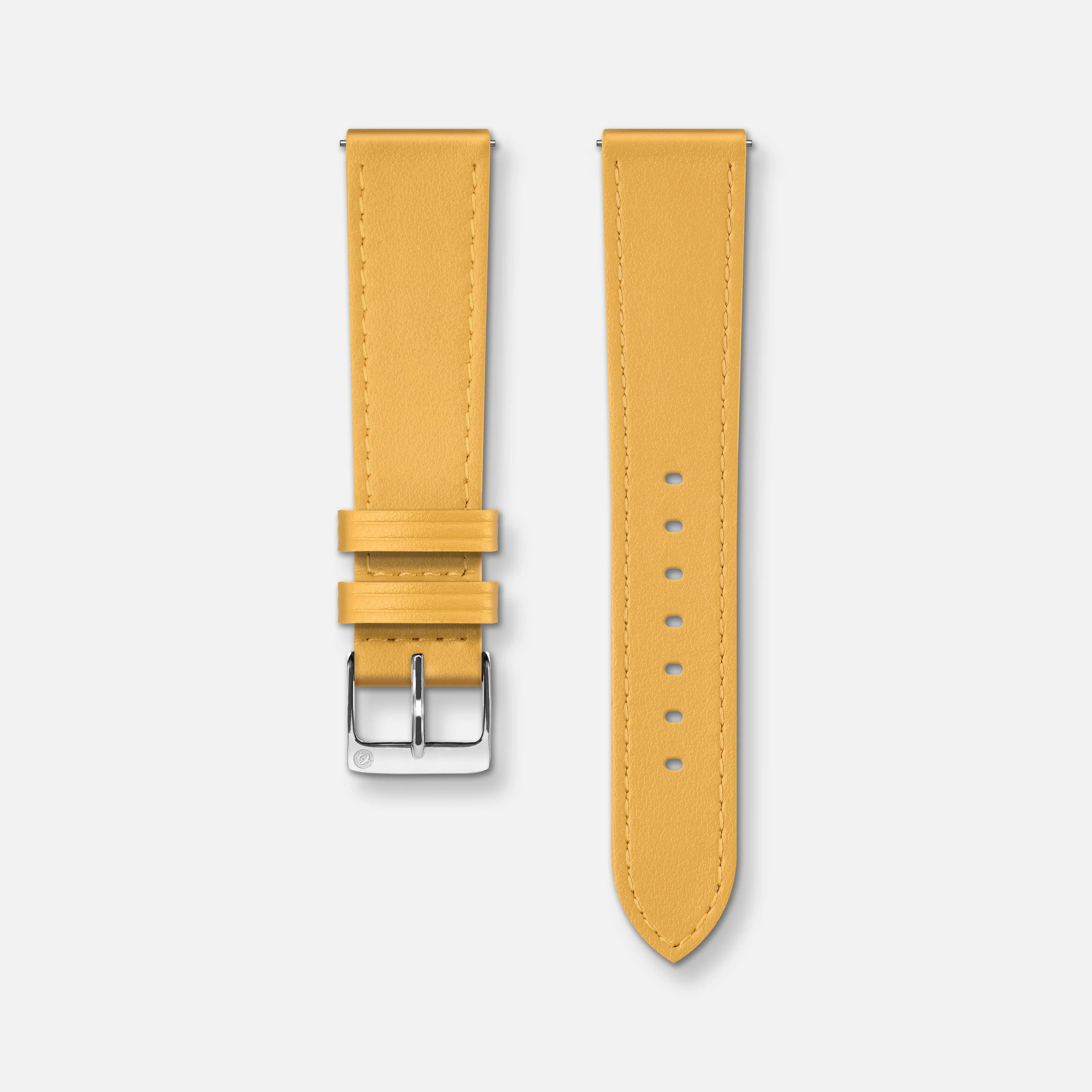 Bracelet cuir jaune toscan 18mm - Image 3
