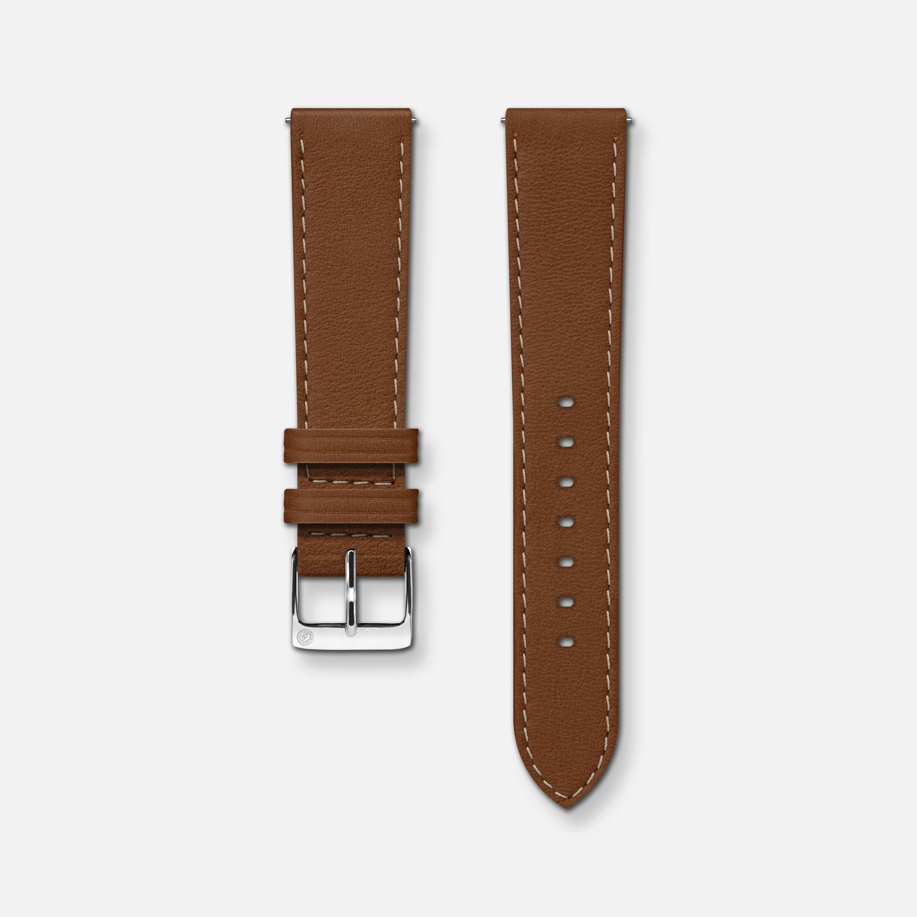 Bracelet cuir marron 18mm - Image 3