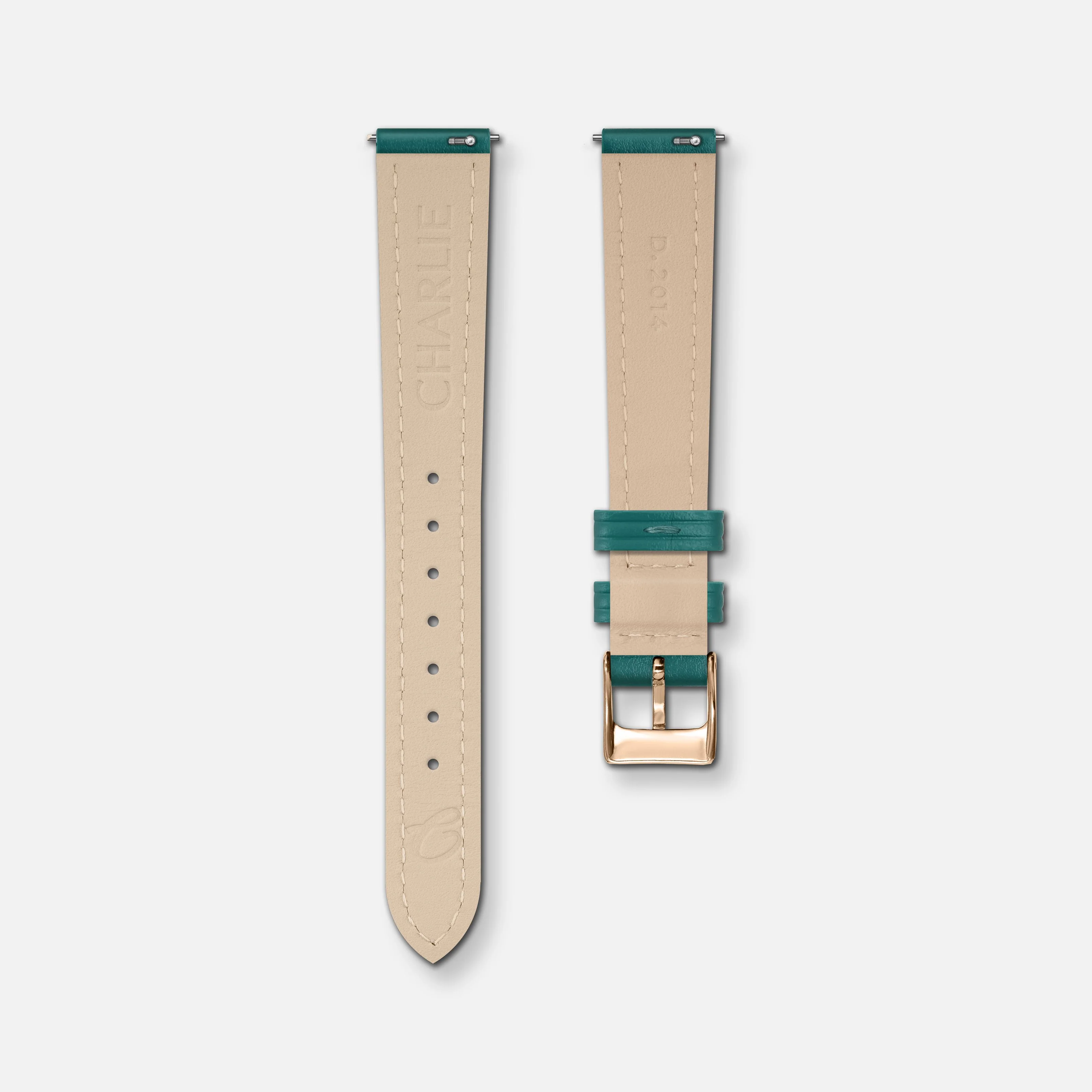 Bracelet cuir paon 14mm - Image 3