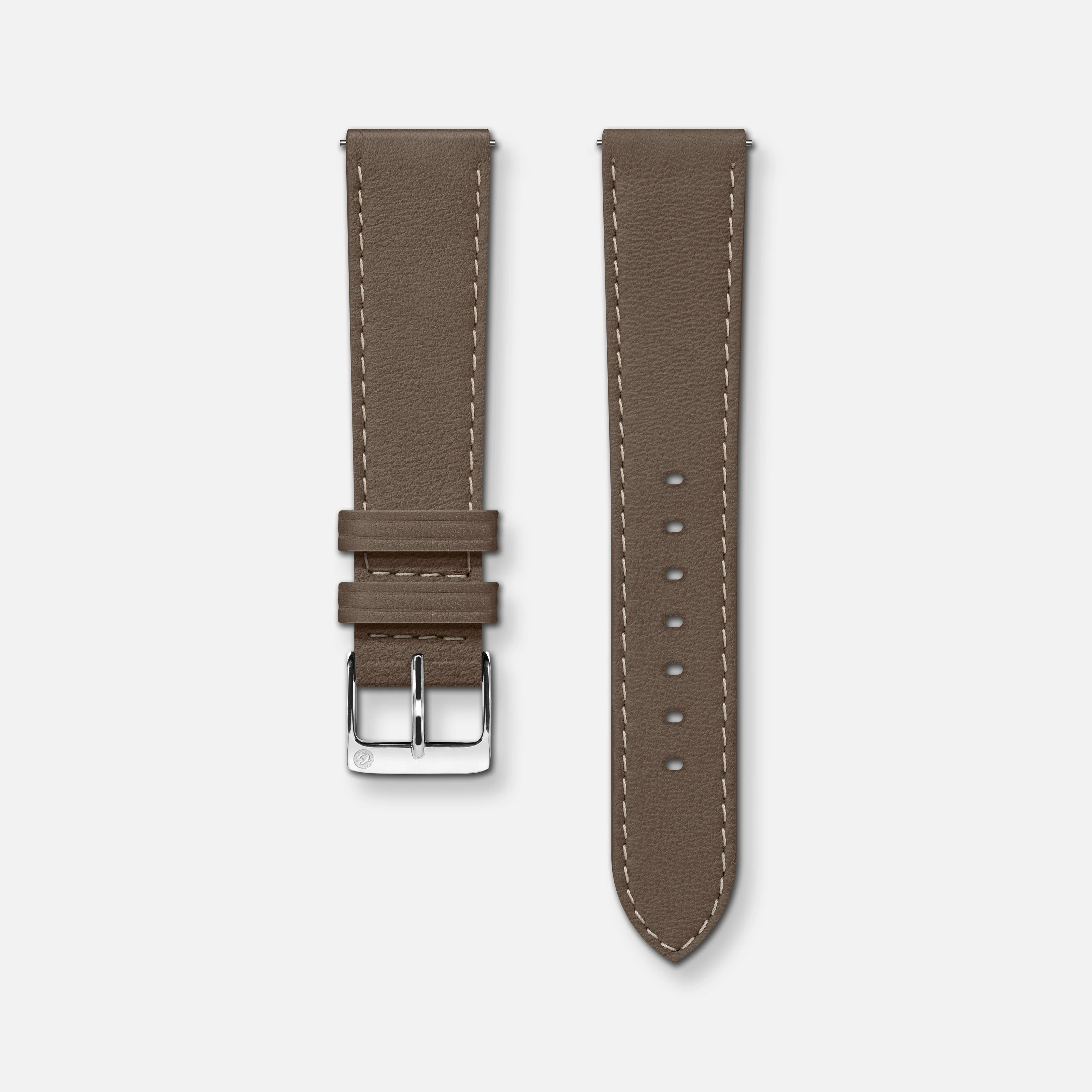 Bracelet cuir taupe 18mm - Image 4